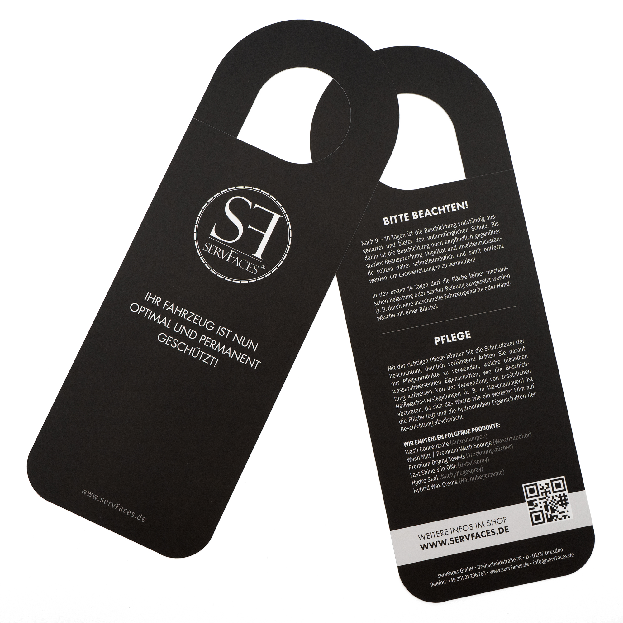 Подвеска с рекомендациями по уходу